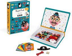 janod Magneti Book Crazy Faces Jongens  3+