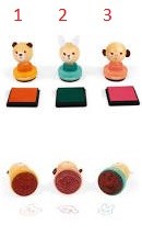 janod Pocket Dier Figuren Stempel incl. Inkt Kussentje ass. 3+