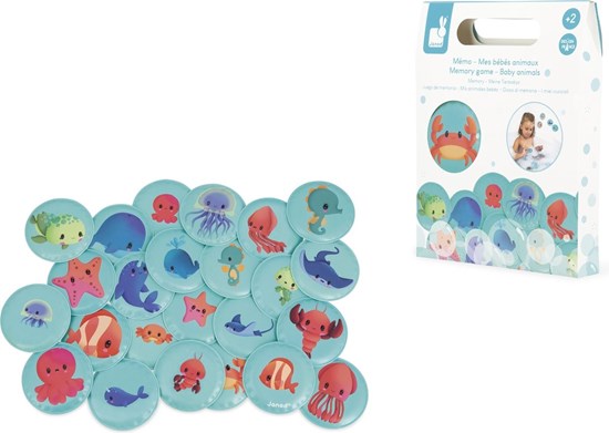 Janod Badspeelgoed Memospel Baby Dieren 2+