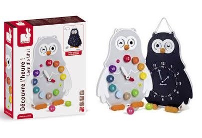 opruiming janod OWLY de UIL LEERKLOK  met SCHOOLBORD 3+ 