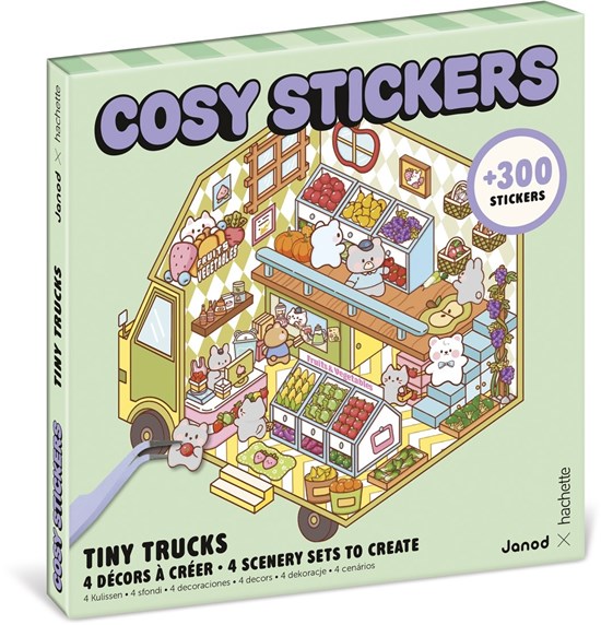 Janod Cosy Stickers 300+ Tiny Trucks in Doos 