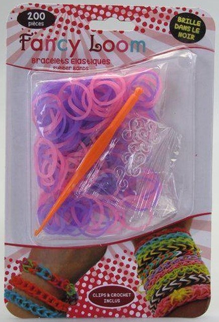 FANCY LOOM BANDJES met PEN PAARS /ROZE TINTEN