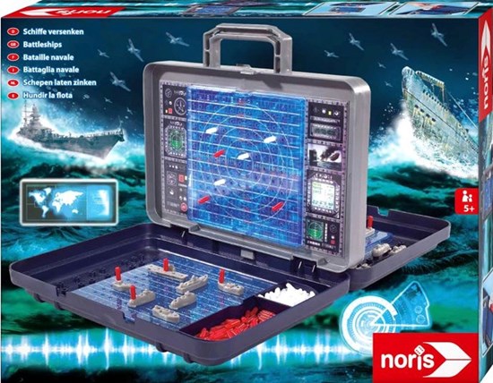 noris Zeeslag spel in Koffer 2spelers 5+ 