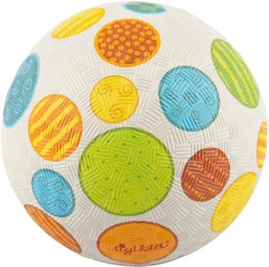 Sigikid Mini Peuterbal Wit met Gekleurde Stippen circa 12cm 