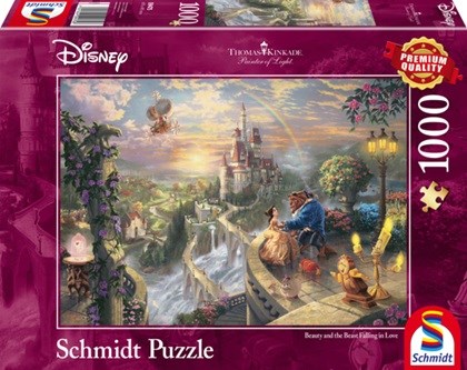 Schmidt Thomas Kinkade Beauty and the Beast Falling in Love puzzel 1000stukjes 