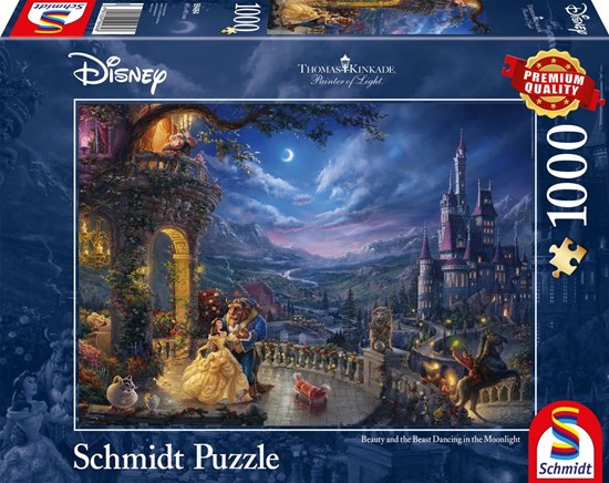 Disney Beauty and the Beast in the Moonlight 1000stukjes puzzel 