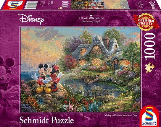 Schmidt Thomas Kinkade Mickey and Minnie Sweetheart Cove puzzel 1000stukjes 