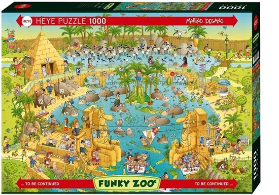 Heye Marino Degano Puzzel 1000 stukjes Funky Zoo Nile Habitat
