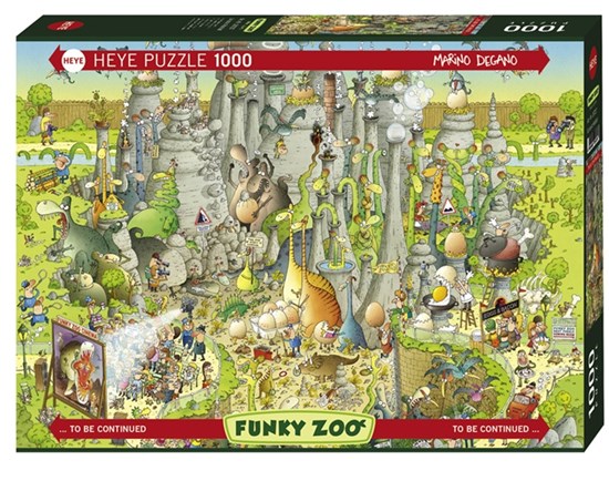 Heye Marino Degano Puzzel 1000 stukjes Funky Zoo Jurassic Habitat 
