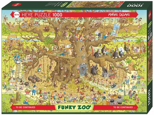 Heye Marino Degano Puzzel 1000 stukjes Funky Zoo Monky Habitat 
