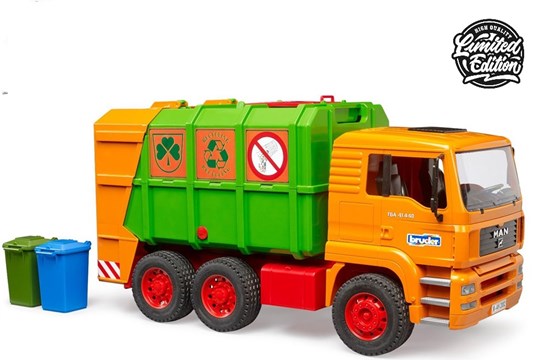 01056 Bruder MAN TGA Vuilniswagen 50 jaar Bruder Editie 3+ 
