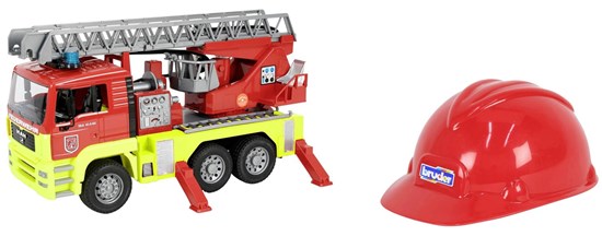 bruder MAN Brandweer Ladderwagen met Brandweerhelm 3+ 