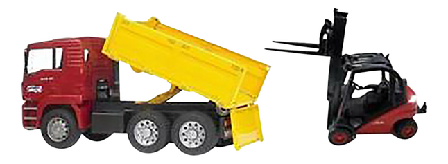 01795 bruder MAN TGA Keepwagen met Linde Vorkheftruck 3