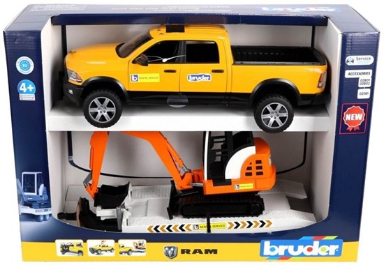 02546 Bruder RAM Rental Service met Mini Graafmachine 4+