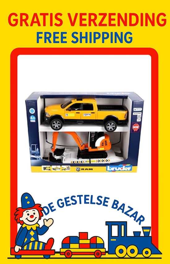 02546 Bruder RAM Rental Service met Mini Graafmachine 4+