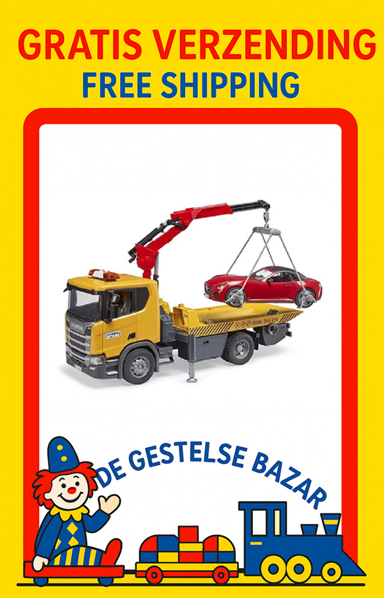 03552 bruder Scania Super 560 R Afsleepwagen met Auto 3+ 