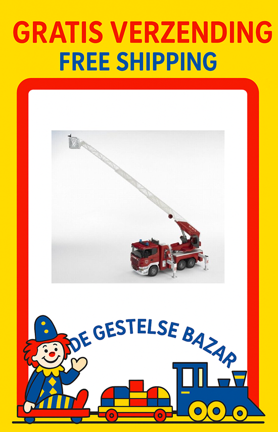 03590 Bruder Scania R serie Brandweer Ladderwagen 3+ 