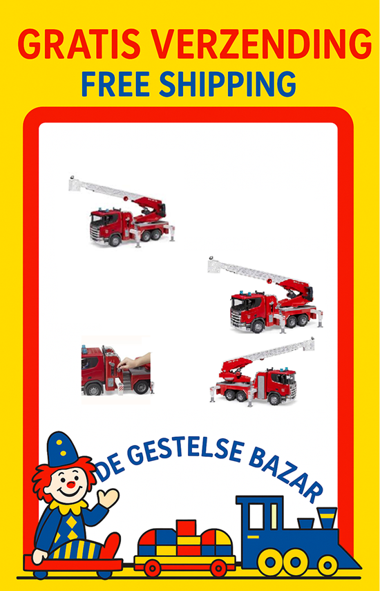 03591 bruder Scania Super 560R Brandweer Ladderwagen 3+ 