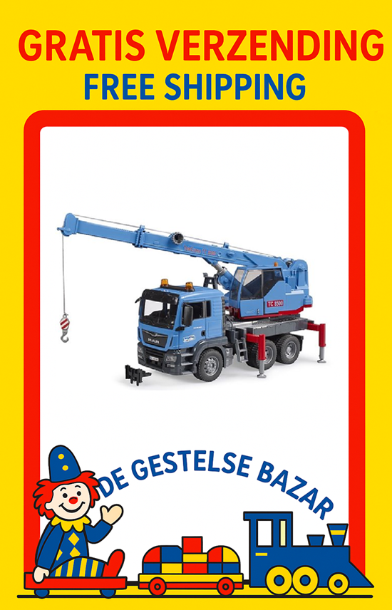 03771 Bruder MAN TGS Kraan Vrachtwagen 3+
