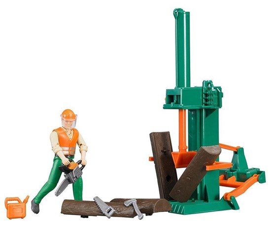 62650 Bruder Bworld Figuur met Houtkleefmachine 4+ 