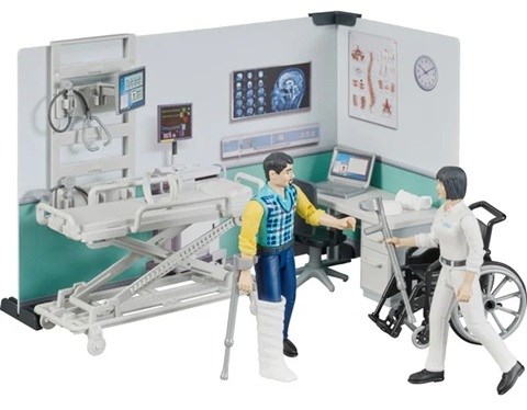 62711 Bruder Bworld Ziekenhuis Kamer met Figuren 4+