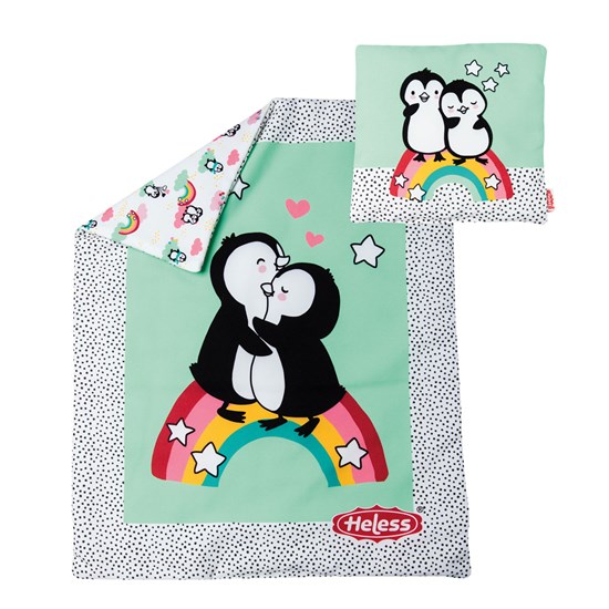 heless Poppen Verzorgingsdeken Pinguin met Kussen 44x34cm 