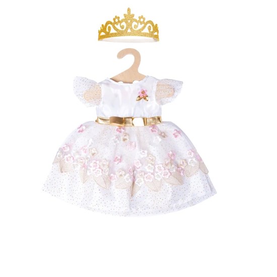 heless Prinsessen Jurk Gouden Kroon 35-45cm 