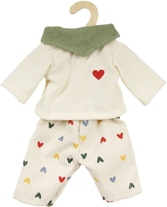 Heless Poppenkleding Ribfluwelen Broek Hartjesconfetti, 35-45 cm