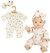 heless Romper en Haarband Aardbeien voor Poppen van 32 - 38 cm