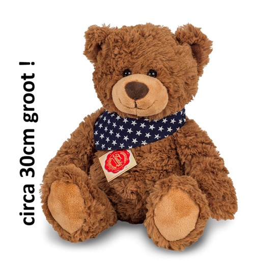 teddy Heerlijke Zachte Bruine Beer met Sjaaltje 30cm 