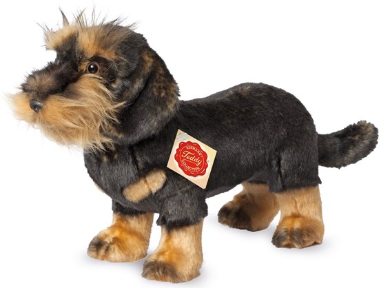 Teddy Hermann Pluche Ruwharige Teckel Hond circa 28cm Bruin/Beige 0mnd+ 