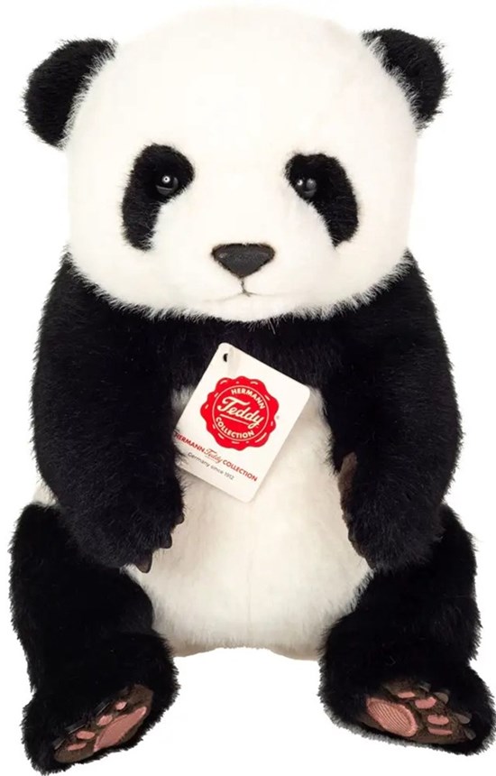 Hermann Teddy Zittende Panda circa 28cm  