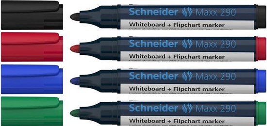 Schneider Whiteboard Markers 4stuks 