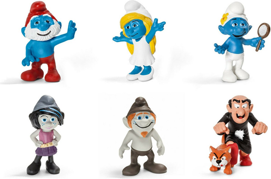 schleich Smurfen MOVIE FILM SET 6dlg