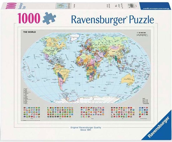 Ravensburger Puzzel Wereldkaart 1000stukjes 