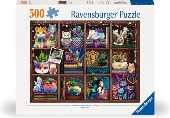 Puzzel Cubby Cats and Succulents 500Stukken 