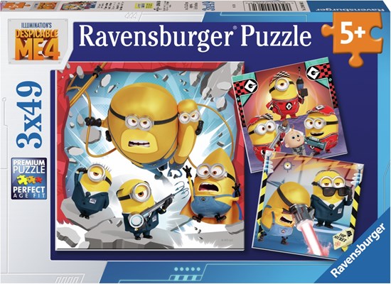 3in1 Box Puzzel Minions Altijd Verschrikkelijk 3 x 49 Stukjes 5+ 