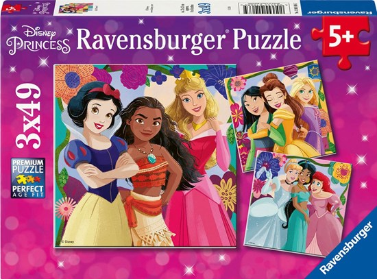 3in1 Box Puzzel Disney Princess GIRL POWER ! 3 x 49 Stukjes 5+ 