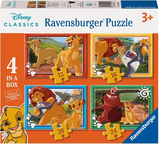 Disney Lion King 4in1 Puzzel 12,16,20 & 24stukjes 3+ 