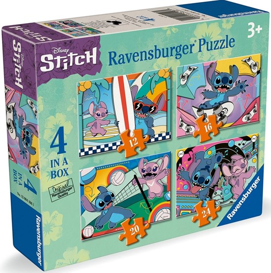 ravensburger Disney Stitch 4in1 Puzzel 12,16,20 & 24stukjes 