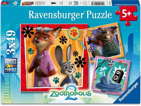 3in1 Box Puzzel Disney Zootropolis Een Nieuwe Missie 3 x 49 Stukjes 5+ 