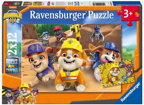 2in1 Box Puzzel Paw Patrol Team in Actie 12 Stukjes 3+ 