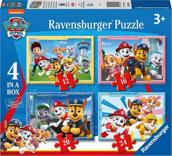 Paw Patrol de Vrienden Zijn Er Klaar Voor 4in1 puzzel 12,16,20 & 24 stukjes 3+ 