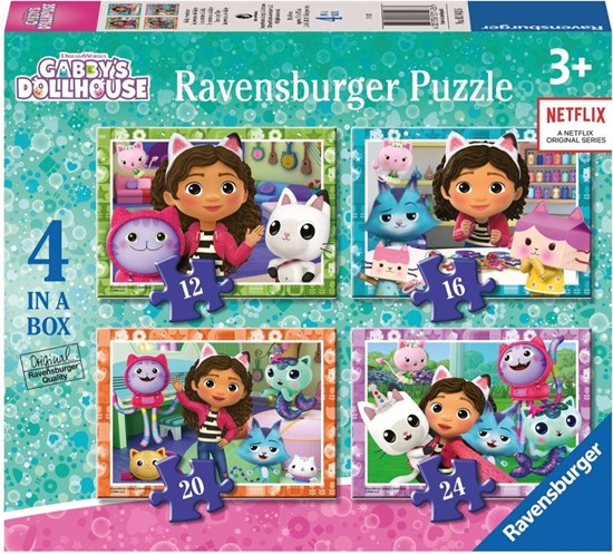 ravensburger Puzzel Gabby's Avontuur 12,16,20 & 24 stukjes 3+  