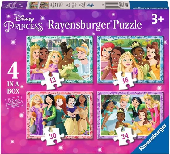 Disney Princess Wees Wie Je Wilt Zijn 4in1 puzzel 12,16,20 & 24stukjes 3+ 