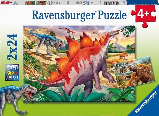 Wilde Oertijd Dieren 2in1 puzzel 24 stukjes 4+ 