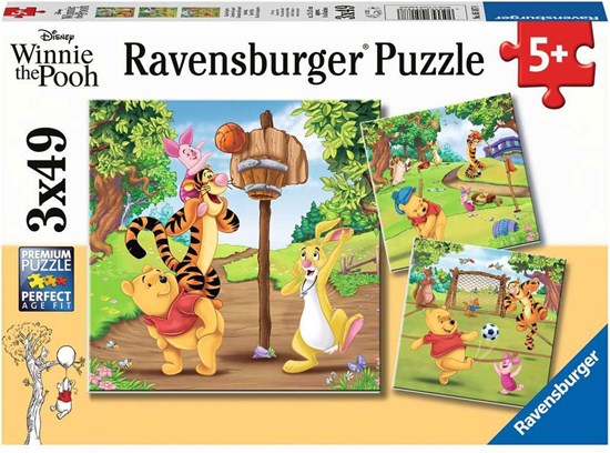 3in1 Box Puzzel Winnie de Pooh Sportdag 3 x 49 Stukjes 5+ 