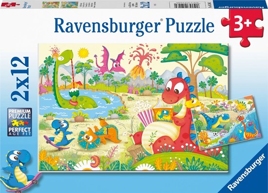 Puzzel 2in1 Lievelingsdino's 2x12stukjes 3+