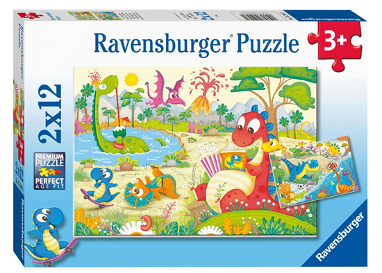 ravensburger Lievelings Dino's puzzel 2x12stukjes 3+ 
