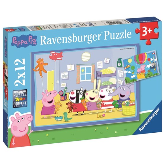 de Avonturen van Peppa Pig puzzel 2x12 stukken